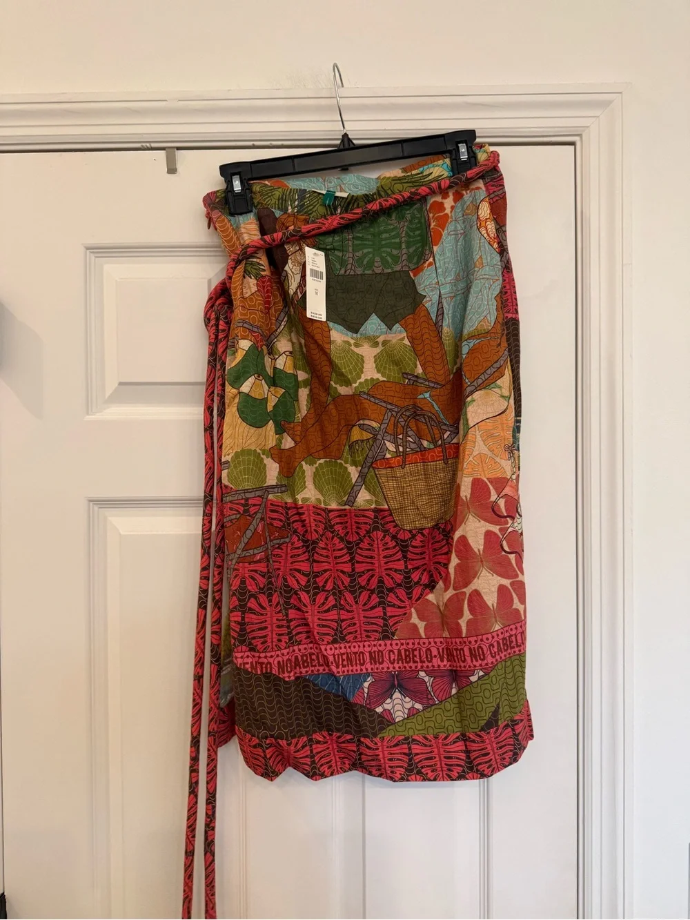 NWT Farm Rio Beach Desire Linen Tropical Skirt Wrap Medium